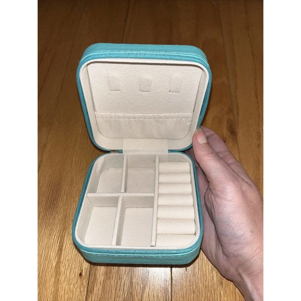 Portable Travel Jewelry Box Faux Leather Jewelry Case Storage US